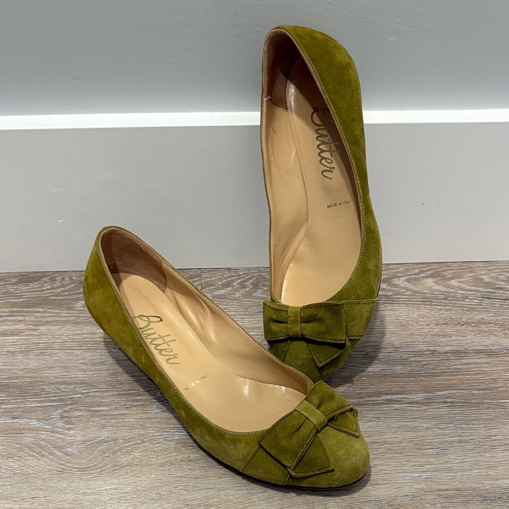 Butter Women's Olive Suede Loafers